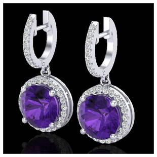 4 ctw Amethyst & VS/SI Diamond 18K White Gold: 4 ctw Amethyst & VS/SI Diamond 18K White Gold Designer Brand Luxury Jewelry, made in the USA Suggested Retail Price: $6,300 Factory offers perfect factory sizing, for all rings & custom length