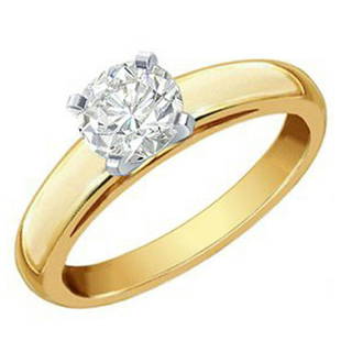1.0 ctw VS/SI Diamond Solitaire Ring 14K 2-Tone Gold: 1.0 ctw VS/SI Diamond Solitaire Ring 14K 2-Tone Gold Designer Brand Luxury Jewelry, made in the USA Suggested Retail Price: $14,800 Factory offers perfect factory sizing, for all rings & custom