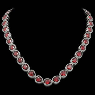 41.6 ctw Tourmaline & Diamond Halo Necklace 10K White: 41.6 ctw Tourmaline & Diamond Halo Necklace 10K White Gold Designer Brand Luxury Jewelry, made in the USA Suggested Retail Price: $59,000 Factory offers perfect factory sizing, for all rings &