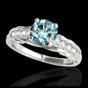 1.20 ctw SI Fancy Blue Diamond Solitaire Ring 10K White: 1.20 ctw SI Fancy Blue Diamond Solitaire Ring 10K White Gold Designer Brand Luxury Jewelry, made in the USA Suggested Retail Price: $9,550 Factory offers perfect factory sizing, for all rings &