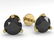 1.0 ctw Black Diamond Stud Earrings 18K Yellow Gold