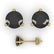1.0 ctw Black Diamond Stud Earrings 18K Yellow Gold - 2