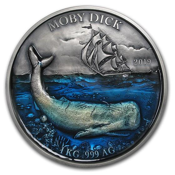 2019 Benin 1 kilo Silver 10\,000 Francs CFA Moby Dick: One piece 2019 Benin 1 kilo Silver 10\,000 Francs CFA Moby Dick BU SKU: PG181989