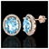 6 ctw Sky Blue Topaz & VS/SI Diamond Earrings 14K Rose - 2