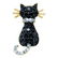 14kt Yellow Gold Round Black Color Enhanced Diamond