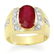 6.33 ctw Ruby & Diamond Men's Ring 10K Yellow Gold