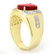 6.33 ctw Ruby & Diamond Men's Ring 10K Yellow Gold - 3
