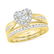 10kt Yellow Gold Diamond Heart Bridal Wedding