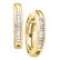 14kt Yellow Gold Baguette Diamond Huggie Earrings 1/6