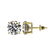 4.04 ctw Certified Diamond Stud Earrings 10K Yellow - 2
