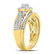 14kt Yellow Gold Womens Round Diamond Twist Bridal - 3
