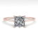 1.0 ctw VS/SI Princess Diamond Engagment Ring 18k Rose