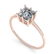1.0 ctw VS/SI Princess Diamond Engagment Ring 18k Rose - 2