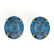 18 ctw London Blue Topaz Designer Stud Earrings 18k