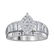 10kt White Gold Womens Round Diamond Oval Cluster