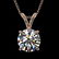 1.05 ctw Certified Quality Diamond Necklace 10k Rose