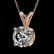 1.05 ctw Certified Quality Diamond Necklace 10k Rose - 2