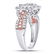14kt Two-tone Gold Womens Diamond Teardrop Cluster - 3