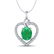 4 ctw Emerald & VS/SI Diamond Designer Heart Necklace