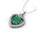 4 ctw Emerald & VS/SI Diamond Designer Heart Necklace - 2