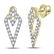 14kt Yellow Gold Womens Round Diamond Triangle Fashion