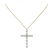 2 ctw Oval Diamond Designer Cross Necklace 18K Yellow - 2