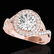 2 ctw Certified Diamond Solitaire Halo Ring 10k Rose