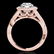 2 ctw Certified Diamond Solitaire Halo Ring 10k Rose - 2