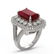 7.11 ctw Certified Ruby & Diamond Victorian Ring 14K - 2