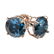2.50 ctw Certified Intense Blue Diamond Stud Earrings - 3