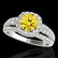2.25 ctw Certified SI/I Fancy Intense Yellow Diamond