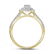 14kt Yellow Gold Womens Round Diamond Double Halo - 2
