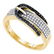 10kt Yellow Gold Womens Round Black Color Enhanced