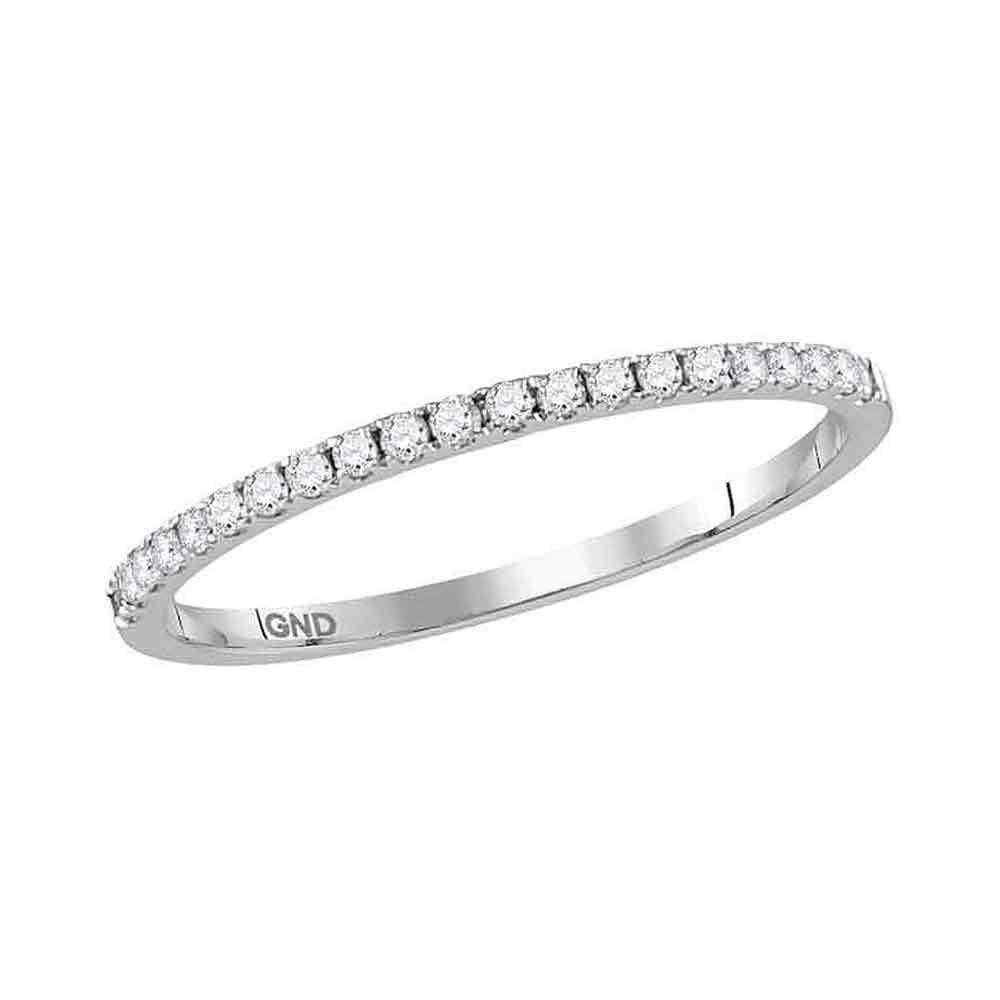 10kt White Gold Womens Round Diamond Stackable Band: 10kt White Gold Womens Round Diamond Stackable Band Ring 1/6 Cttw Manufacturer's Suggested Retail Price: $760.00 Manufacturer Model: GND-118160 Description
