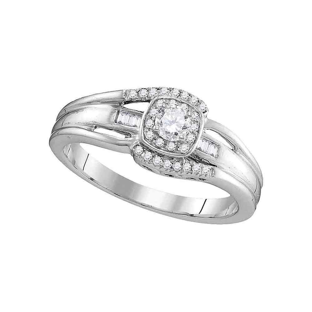 10kt White Gold Womens Round Diamond Solitaire Bridal: 10kt White Gold Womens Round Diamond Solitaire Bridal Wedding Engagement Ring 1/4 Cttw Manufacturer's Suggested Retail Price: $1410.00 Manufacturer Model: GND-106294 Description<