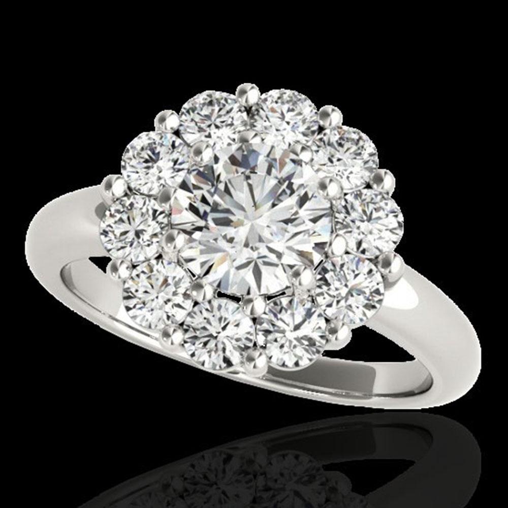 2.85 ctw Certified Diamond Solitaire Halo Ring 10k: SKU: 34432 ---- 2.85 ctw Certified Diamond Solitaire Halo Ring 10k White Gold Designer Brand Luxury Jewelry, made in the USA Suggested Retail Price: $29,000 Factory offers perfect factory sizing, for 
