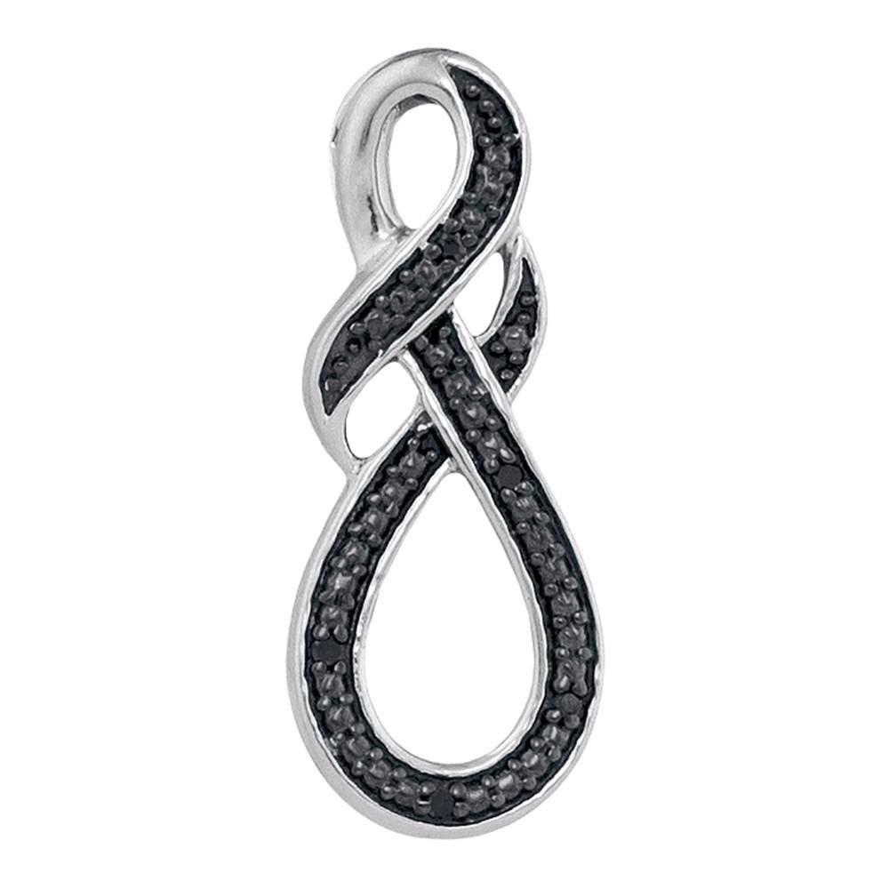 Sterling Silver Womens Round Black Color Enhanced: Sterling Silver Womens Round Black Color Enhanced Diamond Infinity Pendant .03 Cttw Manufacturer's Suggested Retail Price: $200.00 Manufacturer Model: GND-91329 Description