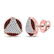 10kt Rose Gold Womens Round Red Color Enhanced Diamond