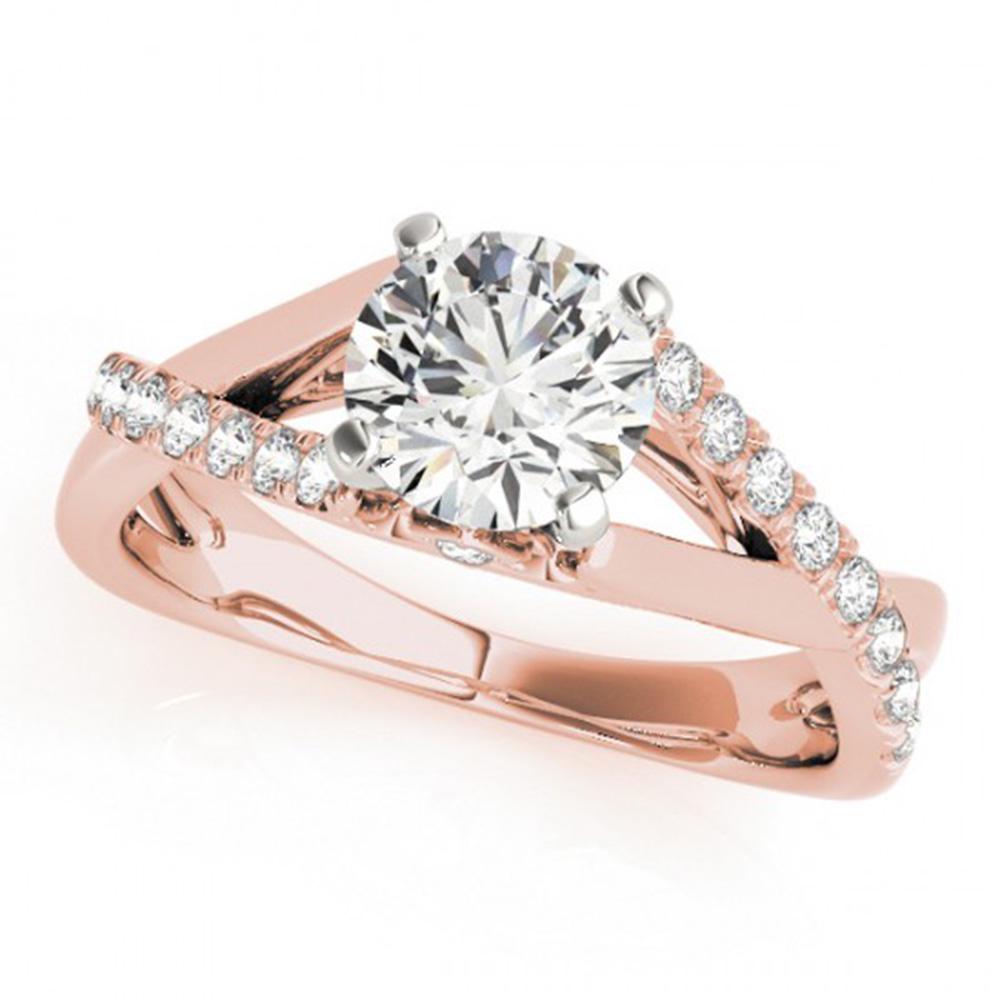 0.77 ctw Certified VS/SI Diamond Solitaire Ring 14k: SKU: 25347 ---- 0.77 ctw Certified VS/SI Diamond Solitaire Ring 14k Rose Gold Designer Brand Luxury Jewelry, made in the USA Suggested Retail Price: $6,300 Factory offers perfect factory sizing, for a