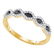 10kt Yellow Gold Womens Round Black Color Enhanced
