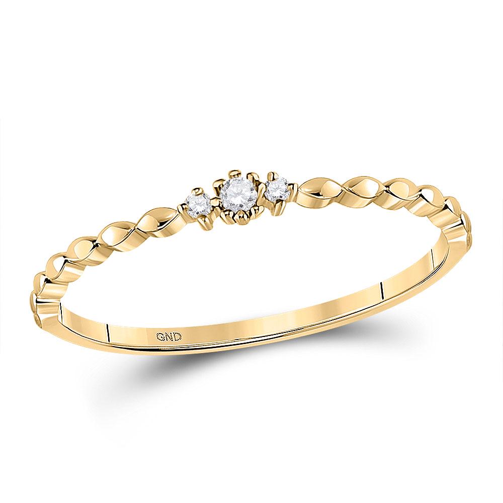 10kt Yellow Gold Womens Round Diamond Stackable Band: 10kt Yellow Gold Womens Round Diamond Stackable Band Ring .03 Cttw Manufacturer's Suggested Retail Price: $ 290.00