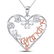 Sterling Silver Womens Round Diamond Grandma Heart Mom