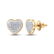 10kt Yellow Gold Womens Round Diamond Heart Cluster