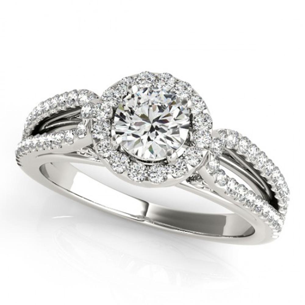 Natural 0.9 ctw Diamond Solitaire Halo Ring 14k White: Natural 0.9 ctw Diamond Solitaire Halo Ring 14k White Gold Manufacturer's Suggested Retail Price: $5200.00 Item: Diamond Wedding Ring Total Gem weight: 0.9 carats Metal: Solid 14k White Gold Gol