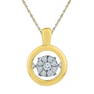 10kt Yellow Gold Womens Moving Round Diamond Cluster