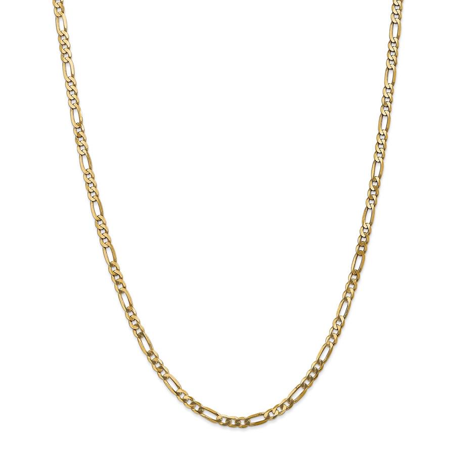 Figaro chain sale 14k solid gold