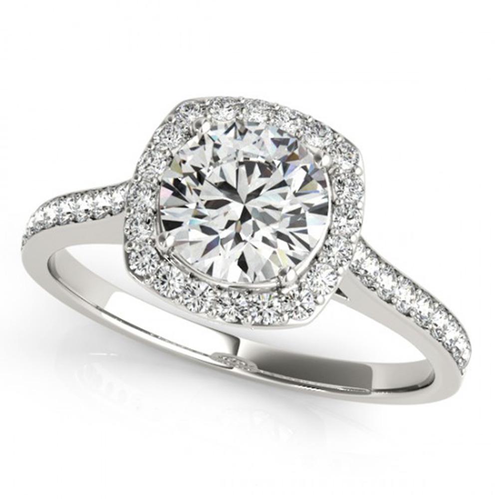 Natural 0.85 ctw Diamond Halo Ring 14k White Gold: Natural 0.85 ctw Diamond Halo Ring 14k White Gold Manufacturer's Suggested Retail Price: $4800.00 Item: Diamond Wedding Ring Total Gem weight: 0.85 carats Metal: Solid 14k White Gold Gold Produc