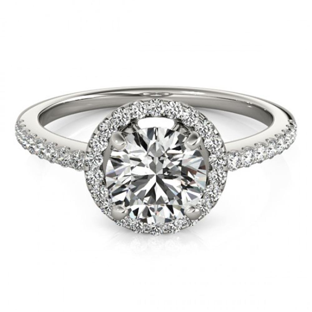 Natural 0.9 ctw Diamond Solitaire Halo Ring 14k White: Natural 0.9 ctw Diamond Solitaire Halo Ring 14k White Gold Manufacturer's Suggested Retail Price: $5050.00 Item: Diamond Wedding Ring Total Gem weight: 0.9 carats Metal: Solid 14k White Gold Gol