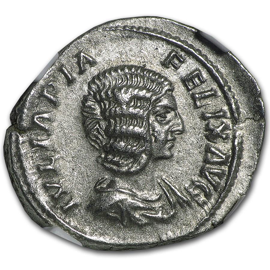 Roman Silver Denarius Julia Domna (193-217 AD) AU NGC: Roman Silver Denarius Julia Domna (193-217 AD) AU NGC Your winning item will match the quality of the product shown. Dates will be according to listing, may or may not vary.