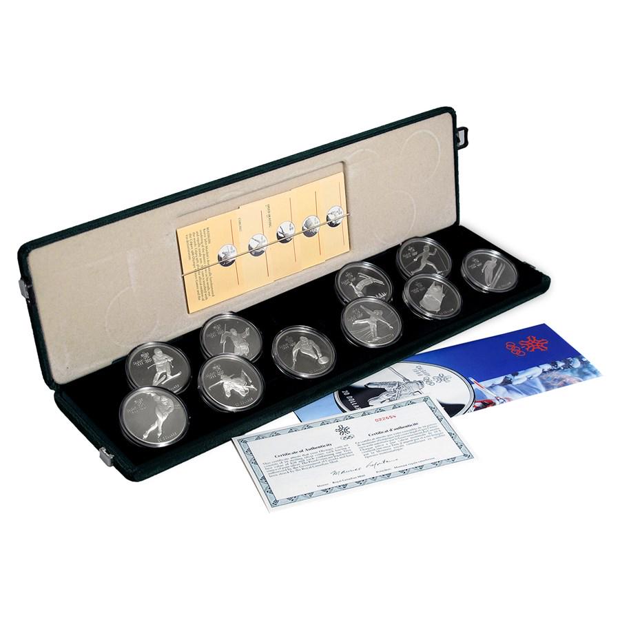 1988 Canada 10-Coin Silver $20 Olympics Commem Proof: 1988 Canada 10-Coin Silver $20 Olympics Commem Proof Set Your winning item will match the quality of the product shown. Dates will be according to listing, may or may not vary.